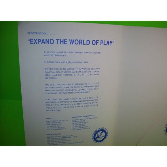 Electrocoin Original Promo Folder Portfolio Arcade Game And Pinball Flyers UK - Picture 3 of 5